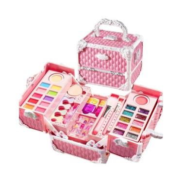 Imagem de Kit De Maquiagem Lavável Para Meninas, Conjunto De Maquiagem Real Para
