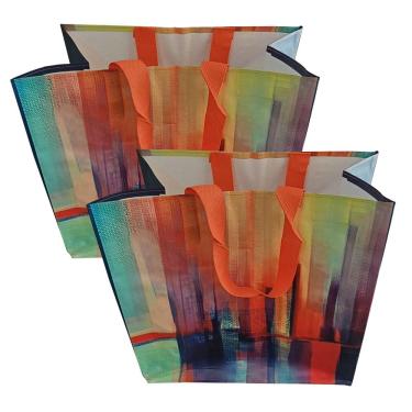 Imagem de 2 Ecobag Gigante Nova Estampa Ráfia 44X45x29cm B4u