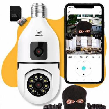 Imagem de Câmera Segurança Wifi Dupla Lentes Lâmpada Visão Noturna 360 - Cmark