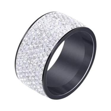 Imagem de Anel De Cristal Com 8 Fileiras Para Mulheres, Joias De Casamento Em Aç
