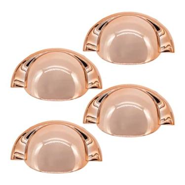 Imagem de 4 Puxador Concha Rosa Dourado Para Gaveta De Móveis Colonial (Rose Gold)