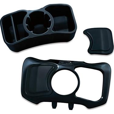 Imagem de Kuryakyn Acessório de realce de motocicleta 1668: porta-luvas de carenagem interna Cubby com suporte para bebida/copo para Honda Gold Wing GL1800, motocicletas F6B, preto brilhante