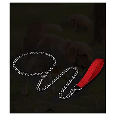 Imagem de GERYUXA Coleira para cães Tie The Dog Training Coleira para adestramento para cães pequenos (tamanho 1,5 m, cor: vermelha)