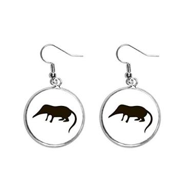 Imagem de Brinco preto com pingente de orelha de animal de musselho preto, joia feminina