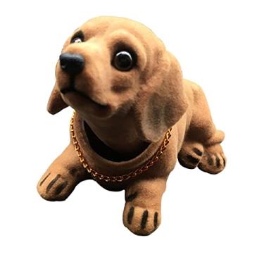 Imagem de Homyl Lindos cães de cabeça bobble para carros, painéis de mini-figuras de animais, decoração de mesa para escritório em casa