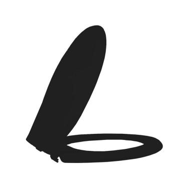 Imagem de Assento Sanitário Termofixo Oval Luxo Preto