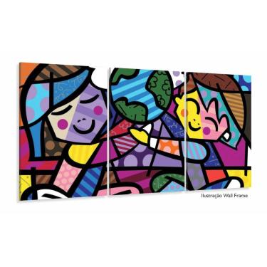 Imagem de Quadro Romero de Britto Children World 120x60 3 peças