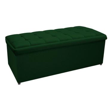 Imagem de Calçadeira Copenhague 140 Cm Casal Suede Verde