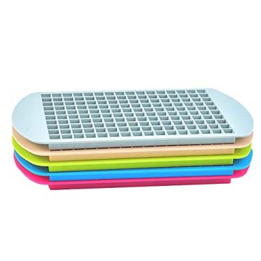 Imagem de FUYTERY Mini bandejas de cubo de gelo 160 grades cubo de silicone para geladeira molde de cozinha (3 cores aleatórias)
