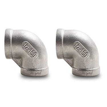 Imagem de Horiznext Npt cotovelo de ângulo de 90 graus, cotovelo fêmea de aço inoxidável de meia polegada para encanamento, 2 unidades