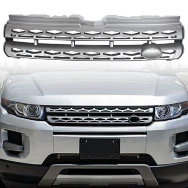 Imagem de FINMOKAL para Land Rover Range Rover Evoque 2010-2015 grade frontal ABS cinza grade H ventilação grill