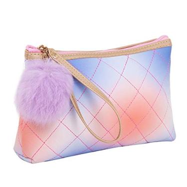 Imagem de Reme Makeup Bag Toiletry Pouch Travel Cosmetic Storage Organizer (Purple)