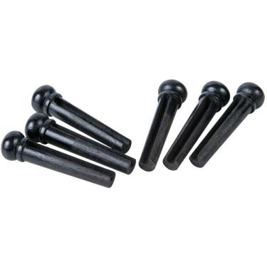 Imagem de Golden Gate Pinos de ponte para guitarra acústica F-3606 - ébano/MOP - Conjunto com 6