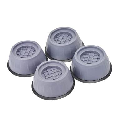 Imagem de Kit 4 Pés Base Anti vibração máquina roupas geladeira fogão