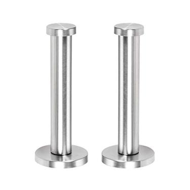 Imagem de 2 pcs roupas roubos ganchos de aço inoxidável cozinha porta banheiro gancho de cabide para toalhas saco de parede cabide cabide w/parafusos (Color : 200mm)
