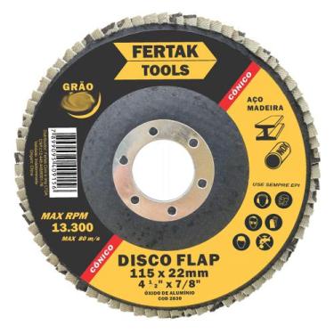 Imagem de Disco De Lixa Flap  Grão 40  Tamanho 115mm - 10 Discos - Fertak Tools