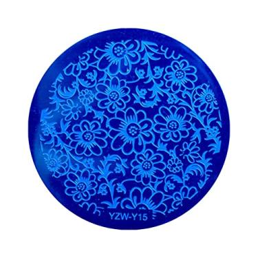 Imagem de Modelo De Unha Redonda Carimbo De Unha Renda Flower Feather Snowflake Boneco De Neve Modelo De Impressão De Pregos Ferramenta De Arte Da Unha Para Manicure Salon Home Natal