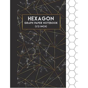 Imagem de Hexagon Graph Paper Notebook: 1/2 Inch (0.50") Hexagonal Graph Paper (Large Print 8.5"x11") - 108 Pages Organic Chemistry Notebook: Hexagon Notebook