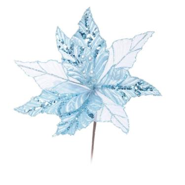 Imagem de Poinsetia Decorativa Flor Aveludada 20x25x25cm Unidade