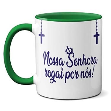Imagem de Caneca Rosário Nossa Senhora Aparecida Rogai Por Nós Terço (Verde)