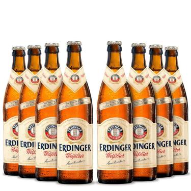 Imagem de Pack 8 cervejas alemã Erdinger Weissbier 500ml