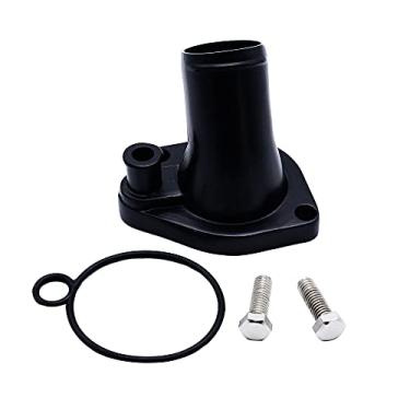 Imagem de Carcaça do termostato do pescoço de água de 45 graus para SBF Small Block Ford 260 289 302 347 351W-PRETO