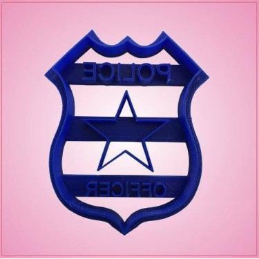 Imagem de Cortador de biscoito com emblema da polícia em relevo de 8,89 cm