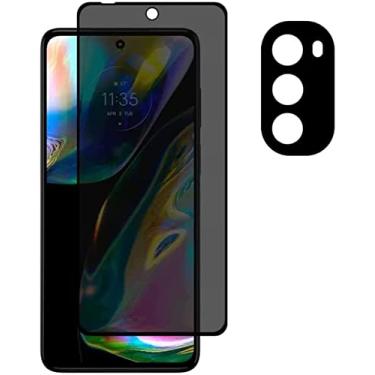 Imagem de Película Premium Privacidade Anti Espionagem + Película de Proteção da Lente da Câmera Compatível Com Motorola Moto G52 - (Hard Glass Store)