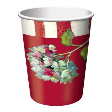 Imagem de Painted Hydrangeas 270ml Paper Hot/Cold Cups 8 Per Pack