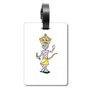 Imagem de Chapéu de macaco Hórus da múmia do Egito com etiqueta de bagagem e etiqueta de pendurar, Multicolorido.