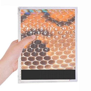 Imagem de Caderno de couro com design abstrato e folhas soltas recarregáveis para diário