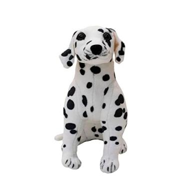 Imagem de Cachorro Dálmata Realista Sentado 42cm - Pelúcia Enfeite