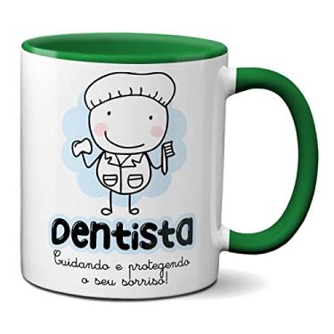 Imagem de Caneca Odontologia Seu Sorriso Protegido e Bem Cuidado! (Verde)