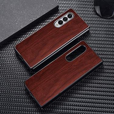 Imagem de Capa para Samsung Galaxy Z Fold 4 Fold4 zfold3 5G padrão de madeira de bambu Capa de couro para Galaxy Z Fold 4 fold 4 3 zfold 4 capa de telefone, BR, PARA Galaxy Z Fold 4