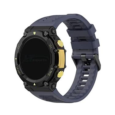 Imagem de Pulseira Silicone compativel com Amazfit T-Rex 2 - Marca LTIMPORTS (Azul)