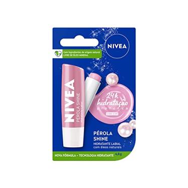 Imagem de NIVEA Hidratante Labial Pérola Shine 4,8 g - Hidratação prolongada para seus lábios, tem um delicioso cheirinho de cereja e incrível brilho perolado que deixa seus lábios iluminados