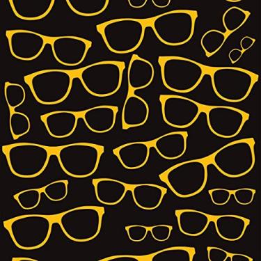 Imagem de Papel De Parede Adesivo Lavável Óculos Fundo Preto 3m