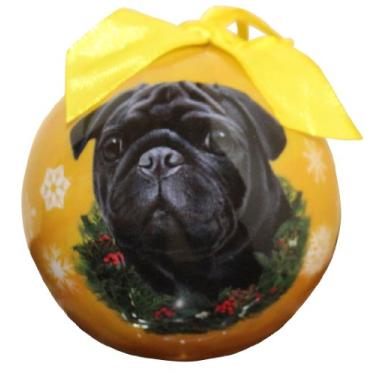 Imagem de Bola de Natal Pug Enfeites à prova de estilhaçamento