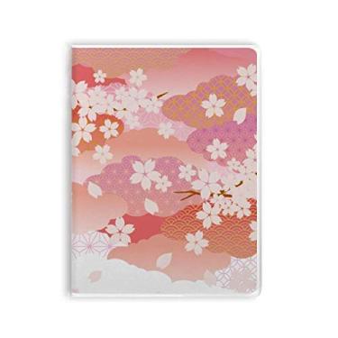 Imagem de Caderno de flores de cerejeira com estampa rosa, capa de goma para diário