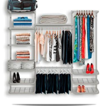 Imagem de Roupeiro Closet Modulado Aramado Caixas Organizadoras 2,20m BR