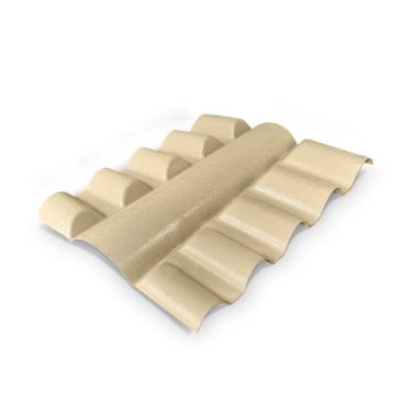 Imagem de Cumeeira Central PVC Colonial 88cm Lux Telhas Marfim