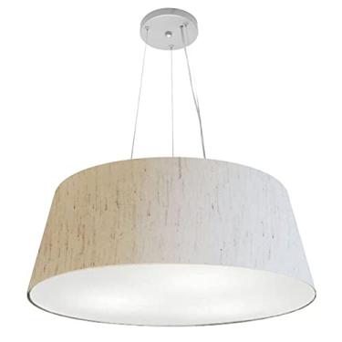 Imagem de Lustre Pendente Cone Cúpula Tecido 21/60x50 cm, Vivare Iluminação, Pendente4002 LLA, Linho Bege, Grande