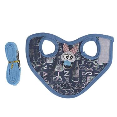 Imagem de Roupas para pequenos animais, roupas confortáveis ​​de chinchila, design de divisão de corda de tração para furões para pequenos animais para hamsters(M)