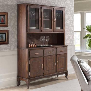 Imagem de Armário Rústico Arca e Oratório Madeira Maciça Imbuia Shop JM