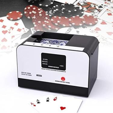Imagem de Revendedor De Cartas Automático Inteligente Revendedor De Cartas Giratório 360 ° Máquina De Pôquer Robô Negociação Máxima 2 Baralhos, Embaralhador De Cartas Para Jogos De 2 A 8 Pessoas, Sem Função
