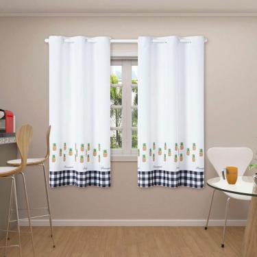 Imagem de Cortina para Cozinha 2,20m X 1,45m Ilhós Estampada 