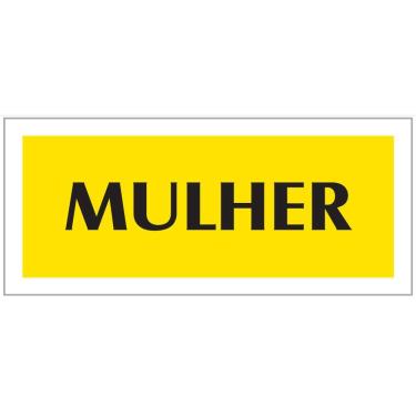 Imagem de Placa - Mulher - Amarela / Em Ps 20 X 7Cm Emplac Br
