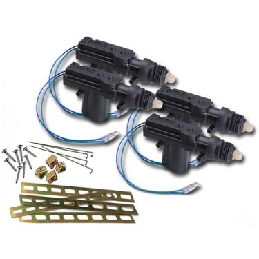 Imagem de VaygWay Atuadores universais de trava de porta elétrica para carro - kit de sistema de entrada remota sem chave de qualidade premium para porta elétrica de 12 V - pacote com 4