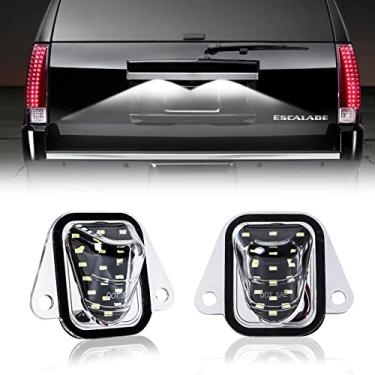 Imagem de Luzes de LED para placa de carro traseira para Chevy Suburban Tahoe GMC Yukon Cadillac Escalade ESV 2007-2014, 6000K, branco, 2 peças