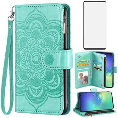 Imagem de Asuwish Capa carteira compatível com Samsung Galaxy S10 Plus e protetor de tela de vidro temperado flip porta-cartões capa para celular Glaxay S10+ Galaxies S10plus 10S Edge S 10 10 plus capas